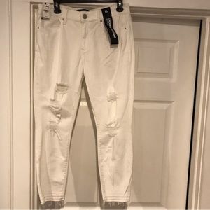 New Express Cropped Legging Jean 10R Mid Rise White